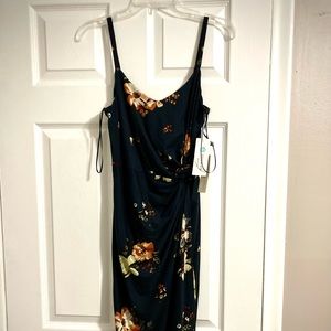 Nine Britton Floral Midi Dress (Blue, Multicolor)